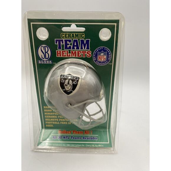 Raiders ceramic team helmet, NFL scoreboard Collectible (J2) - Picture 2 of 3